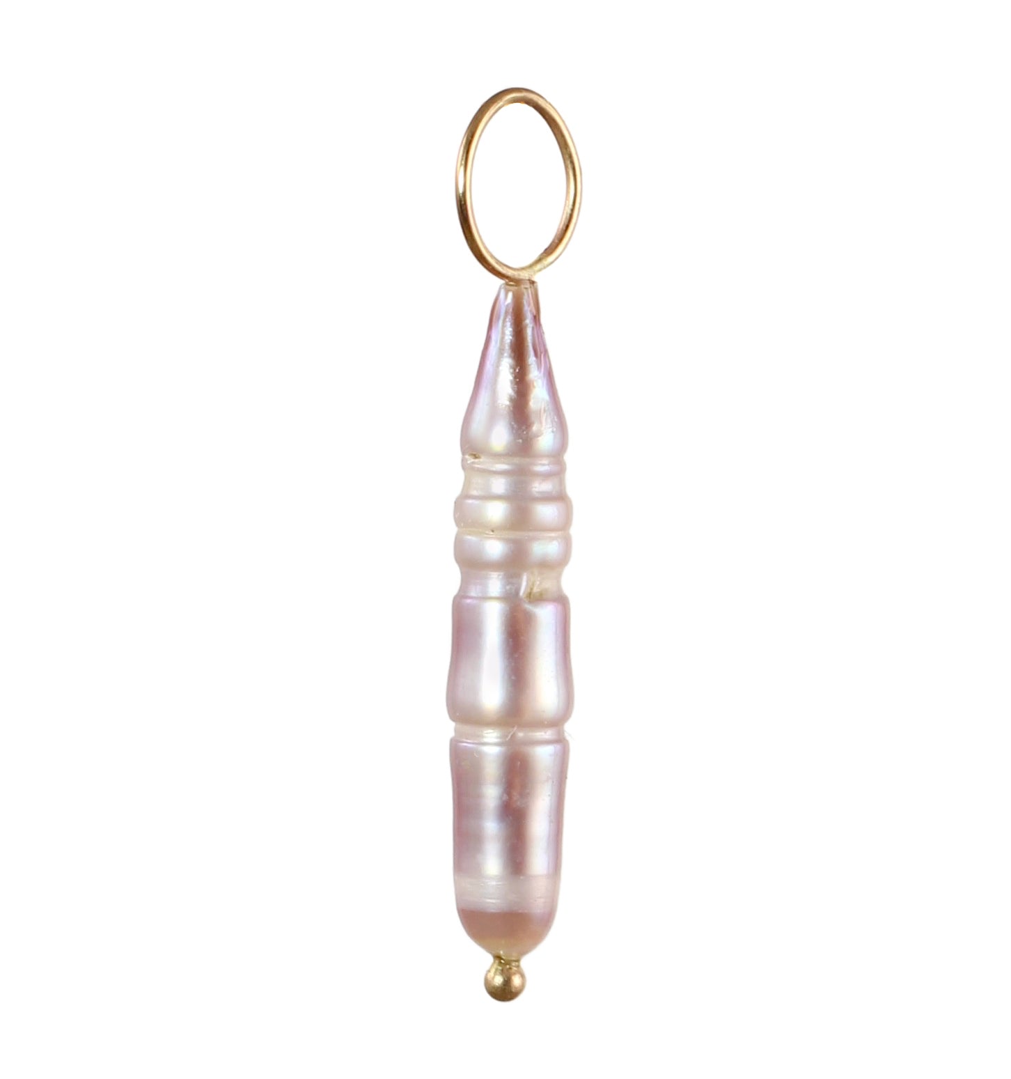 Lavender Stick Pearl Charm in 14k Gold - Limited Edition