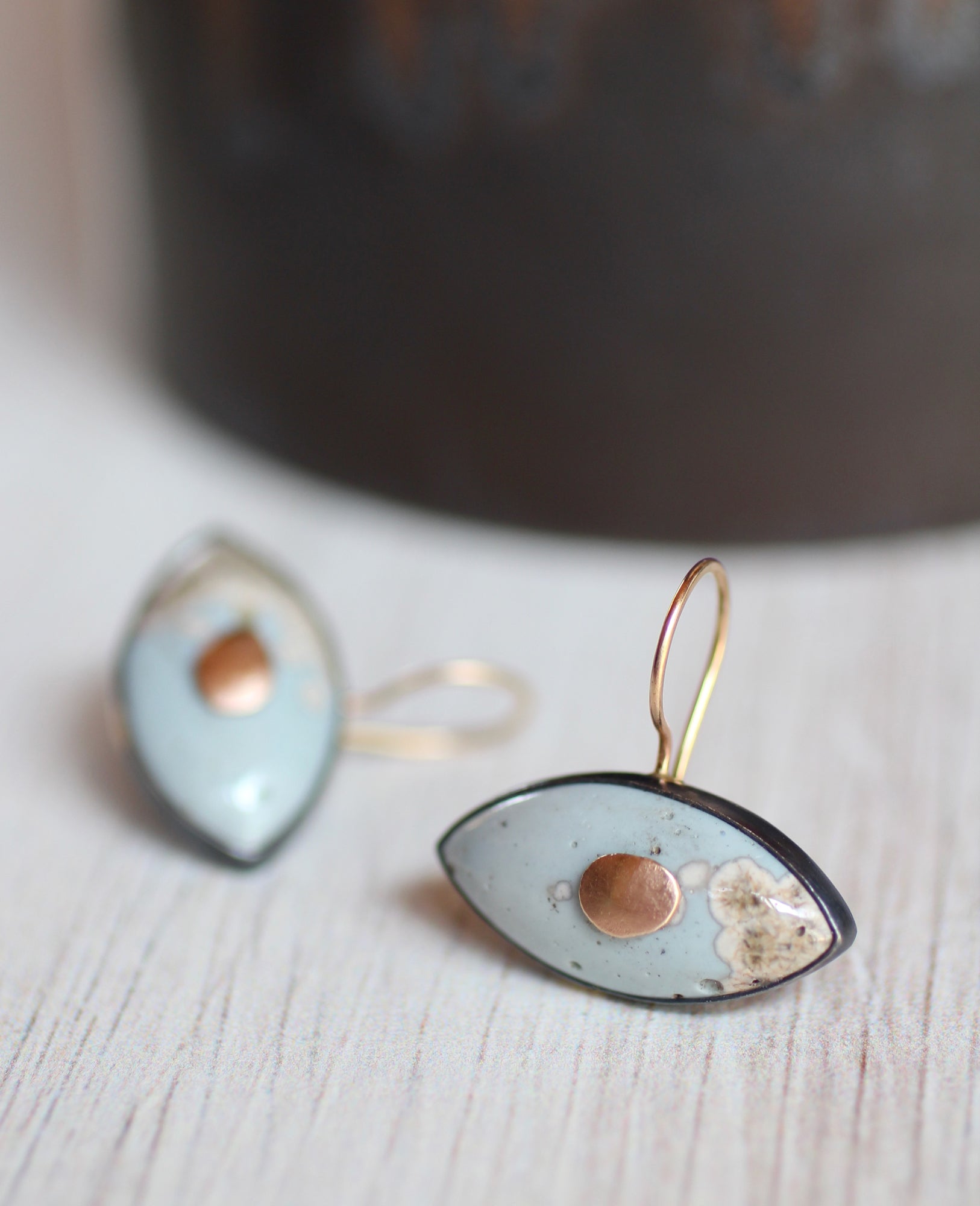 Protective Eye Earrings with 14k Gold
