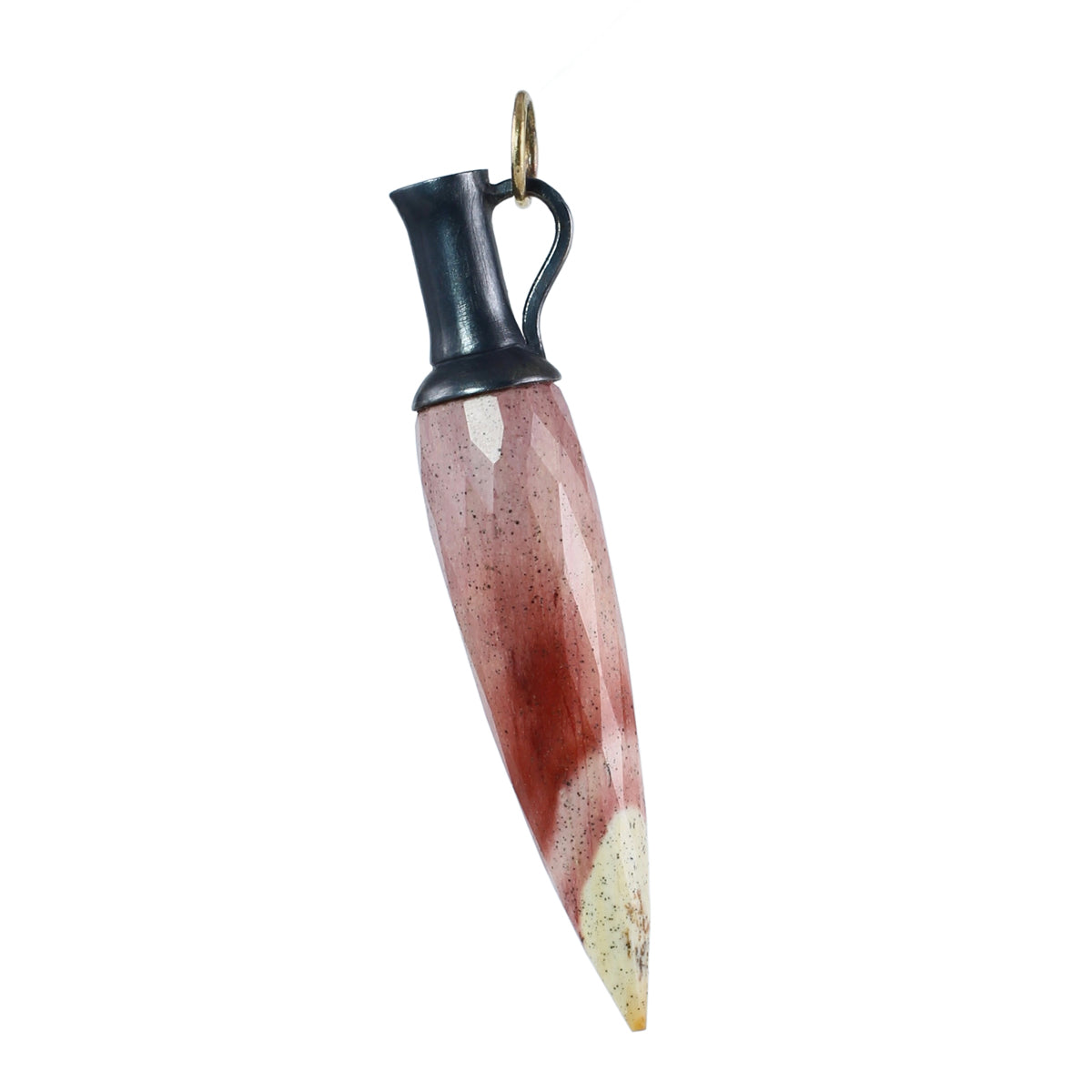 Mookaite Oinochoe Vessel Pendant with Recycled 14k Gold