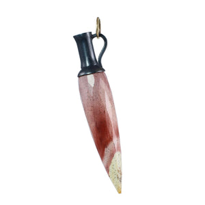 Mookaite Oinochoe Vessel Pendant with Recycled 14k Gold