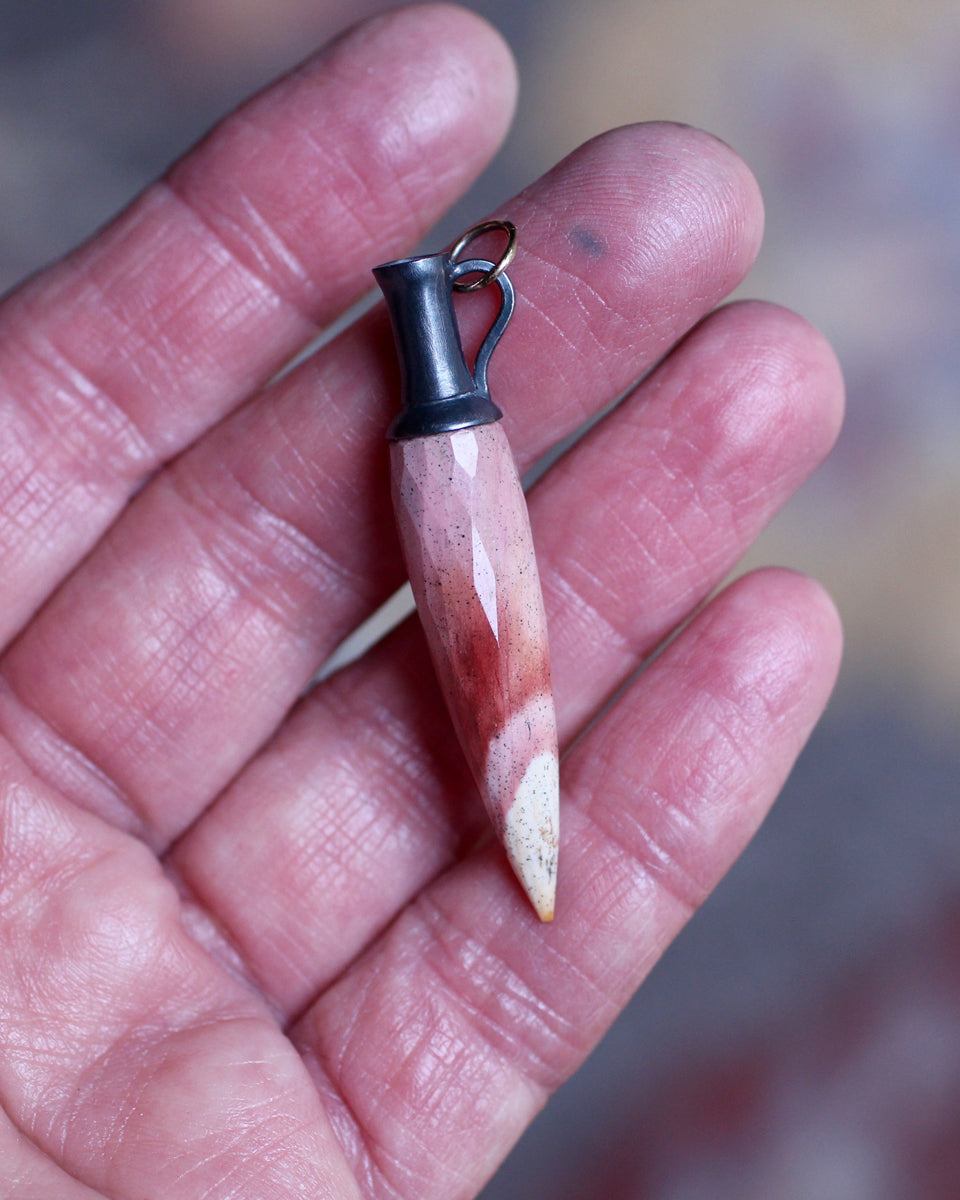 Mookaite Oinochoe Vessel Pendant with Recycled 14k Gold