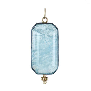 Aquamarine Statement Pendant with 14k Gold