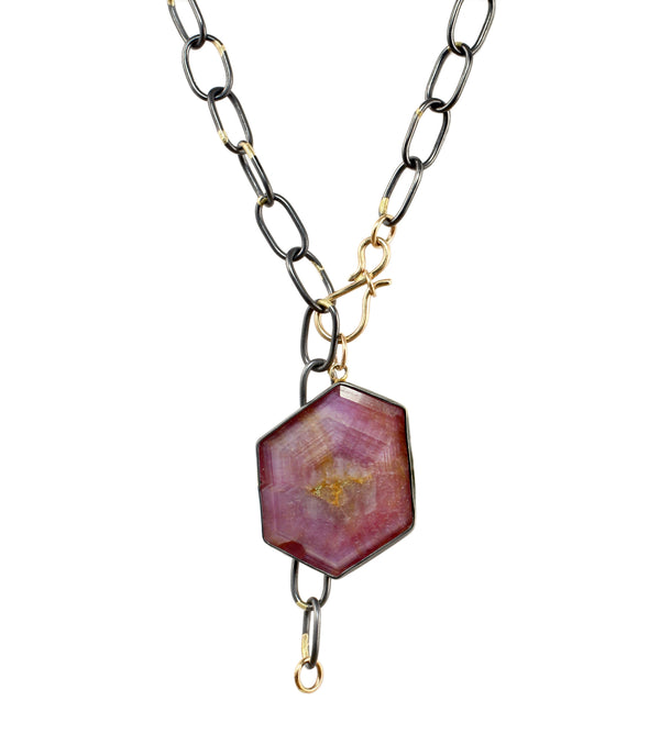 Chunky metal chain necklace main image 1