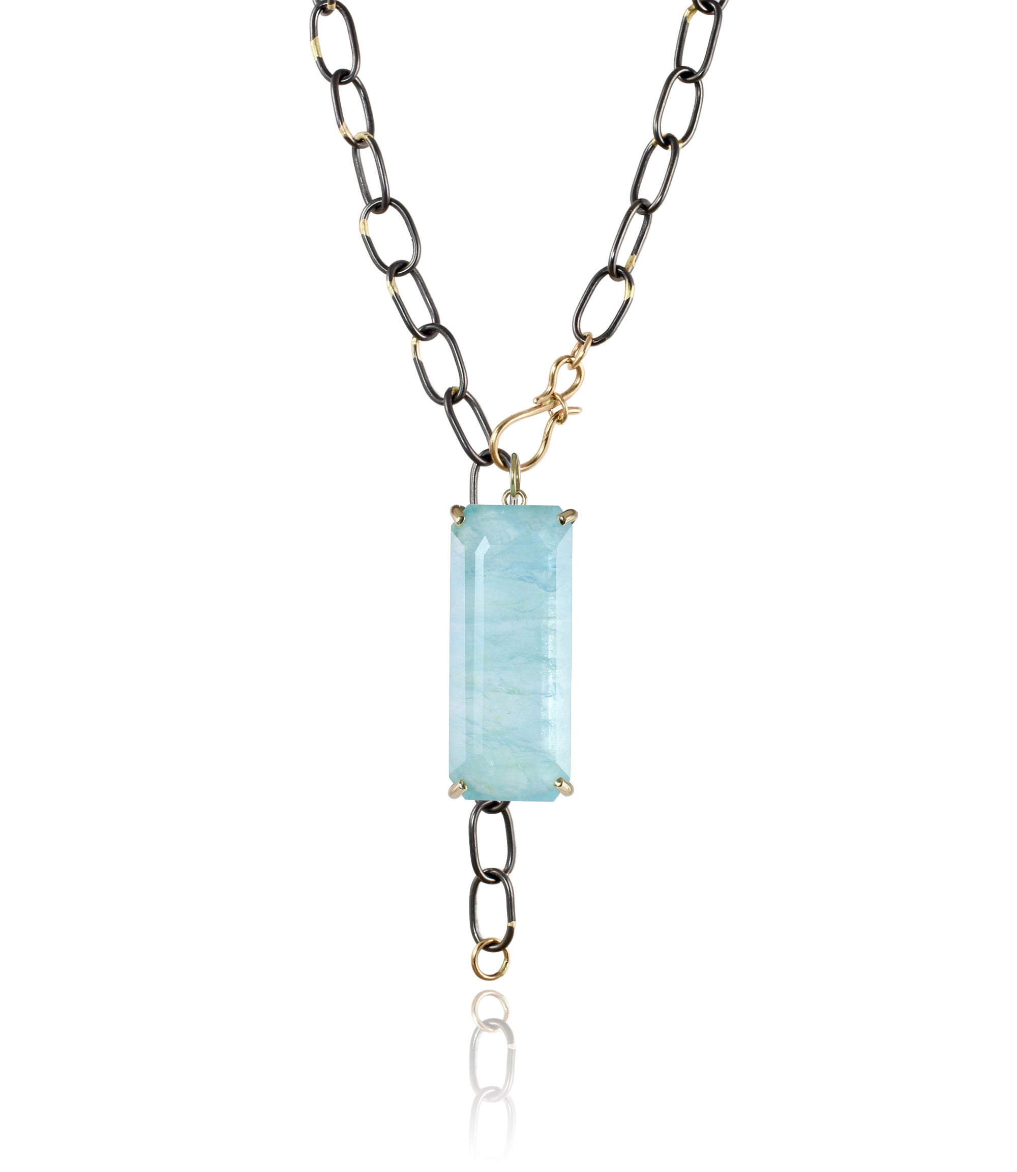 Mixed Metal Chunky Chain Necklace with 14k - Made to Order