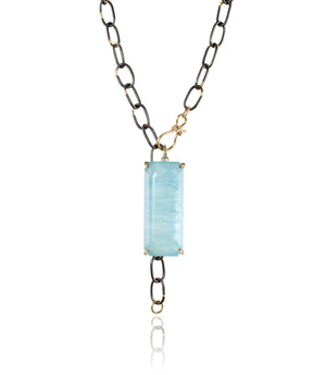 Mixed Metal Chunky Chain Necklace with 14k - Made to Order