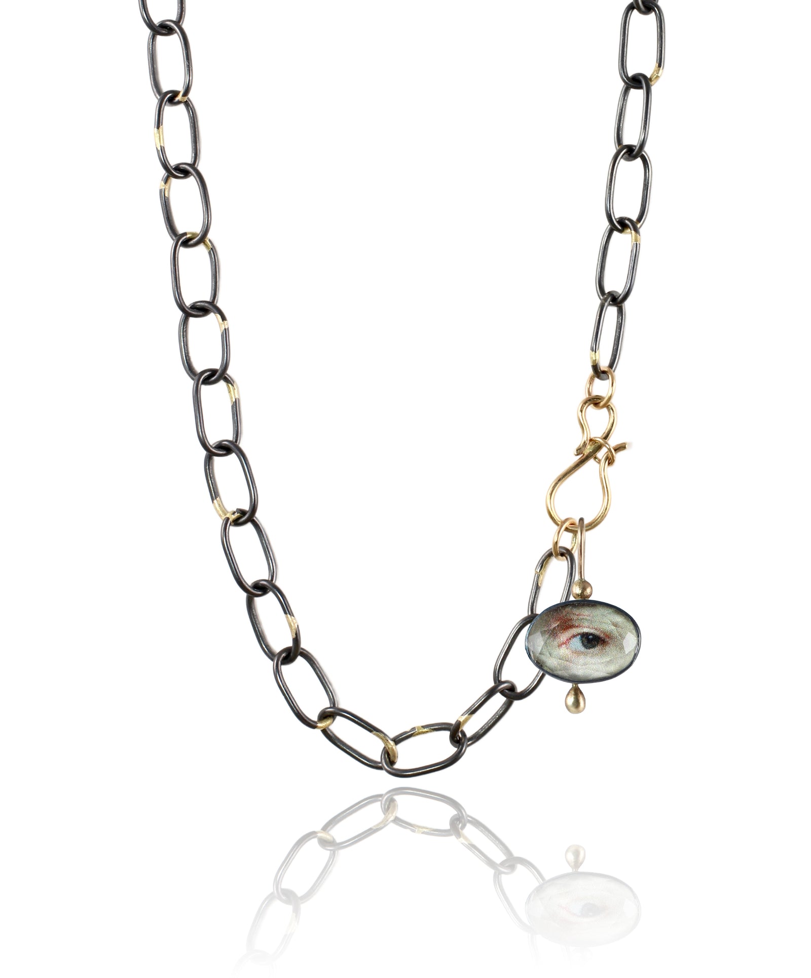 Lover's Eye Charm with 14k Gold