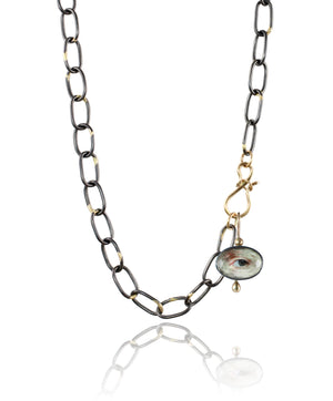 Lover's Eye Charm with 14k Gold