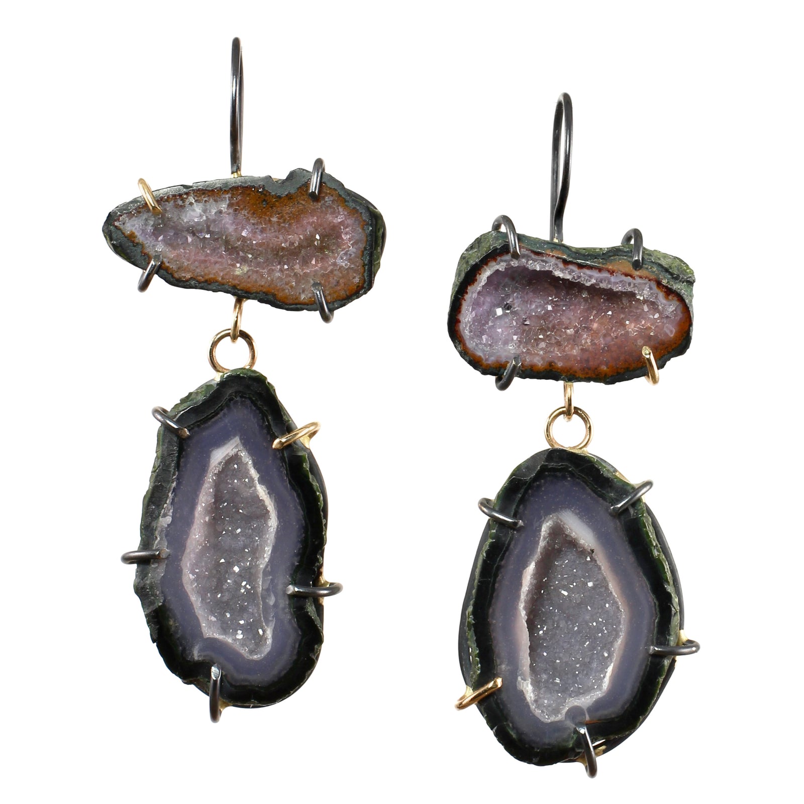Double Geode Earrings