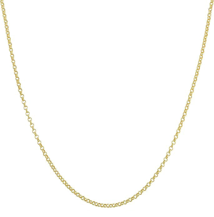 14k Gold Rolo Chain Necklace
