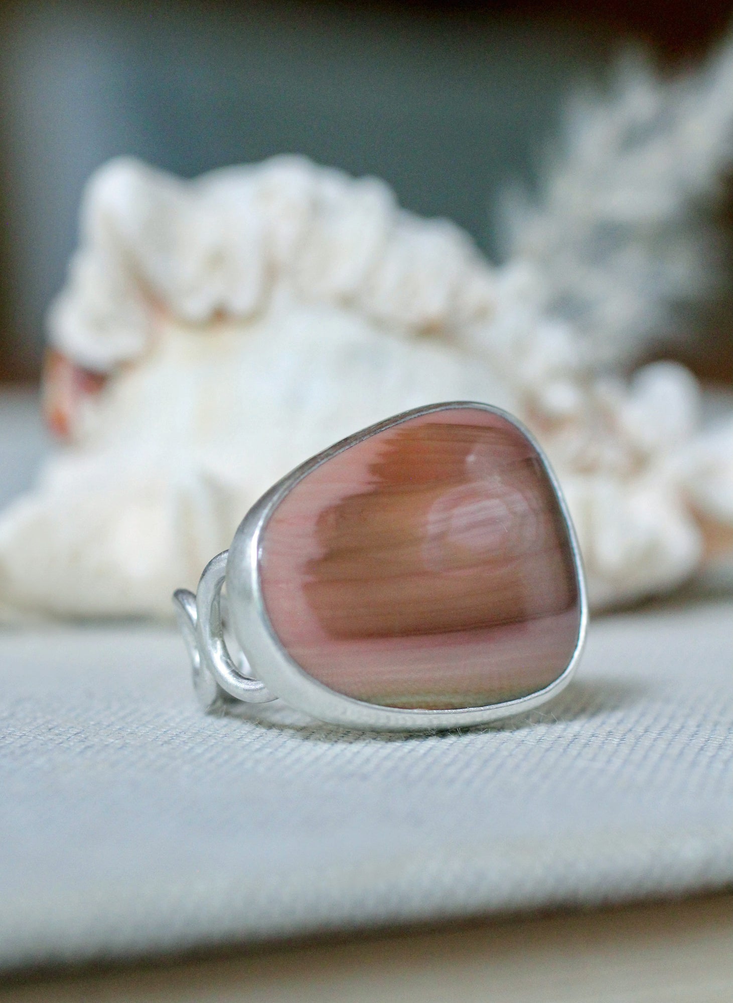 Imperial Jasper Ring with Organic Band