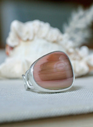 Imperial Jasper Ring with Organic Band