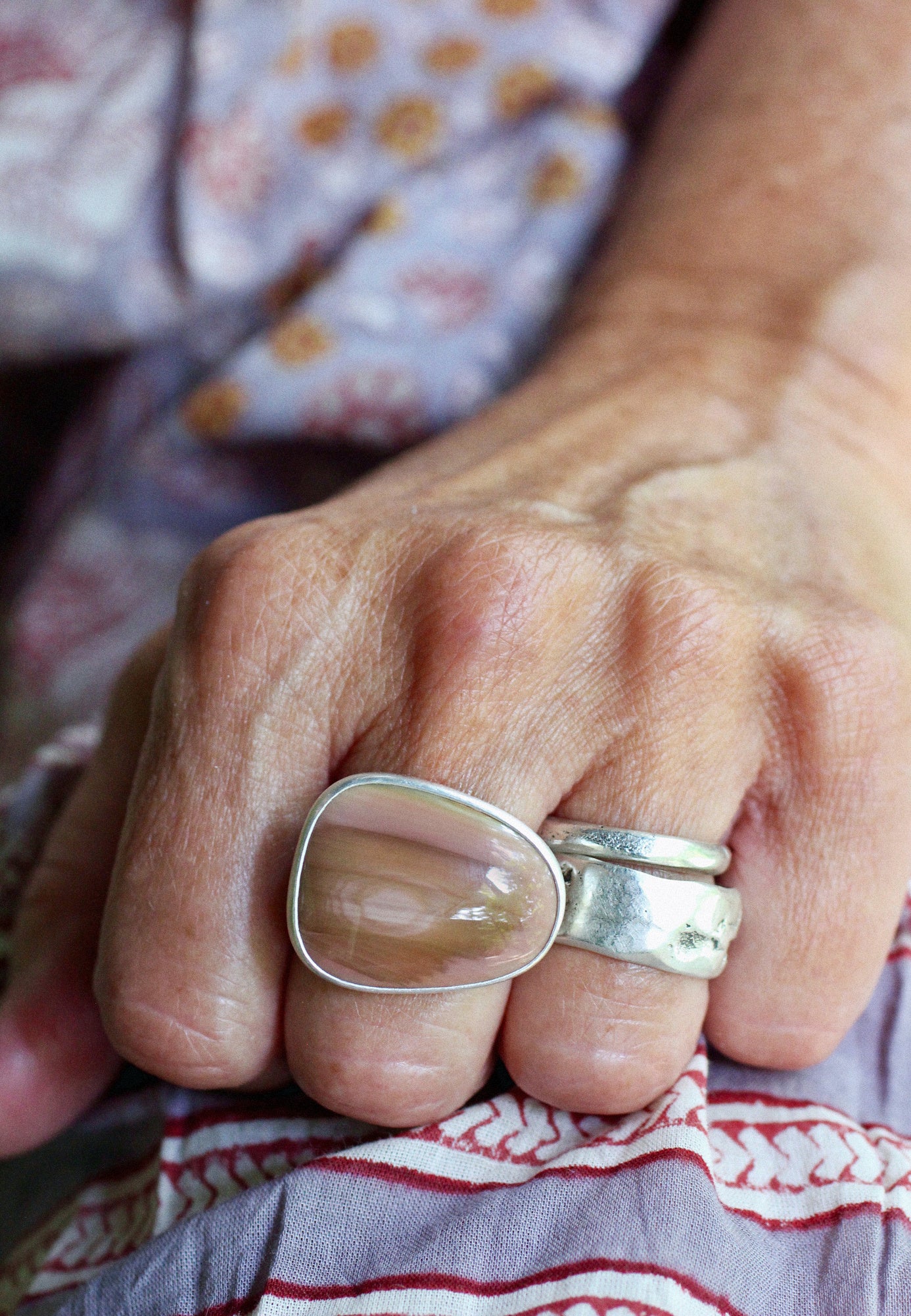 Imperial Jasper Ring with Organic Band