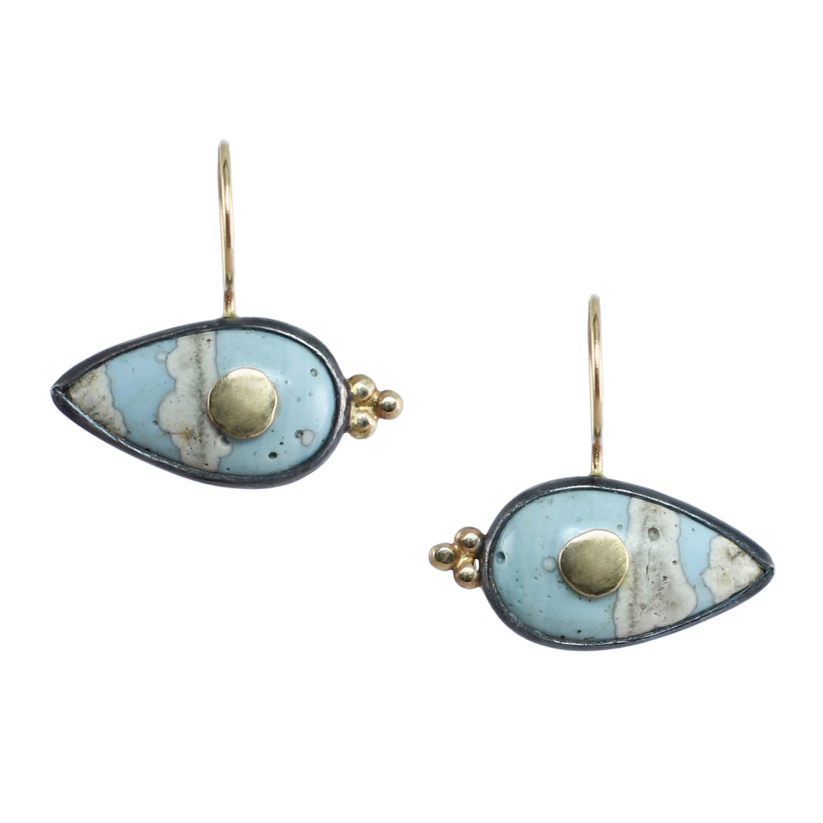 Leland Blue Protective Eye Earrings with 14k Gold