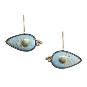 Leland Blue Protective Eye Earrings with 14k Gold