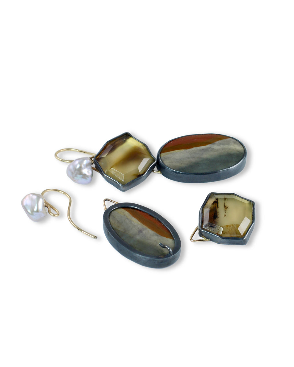 Mix & Match Gemstone Convertible Earrings with 14k Gold