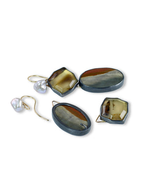 Mix & Match Gemstone Convertible Earrings with 14k Gold