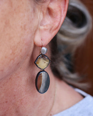 Mix & Match Gemstone Convertible Earrings with 14k Gold