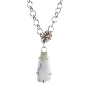 Mookaite & Limpet Shell Necklace with 14k Gold