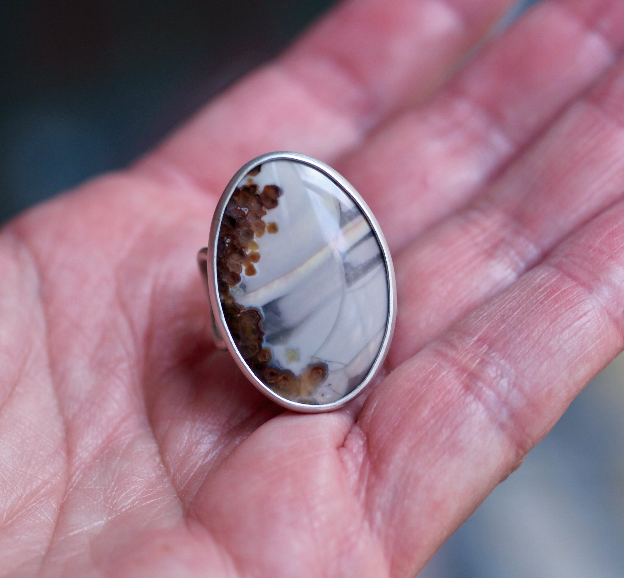 Willow Creek Jasper Ring with Organic Band