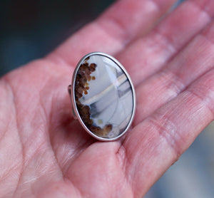 Willow Creek Jasper Ring with Organic Band