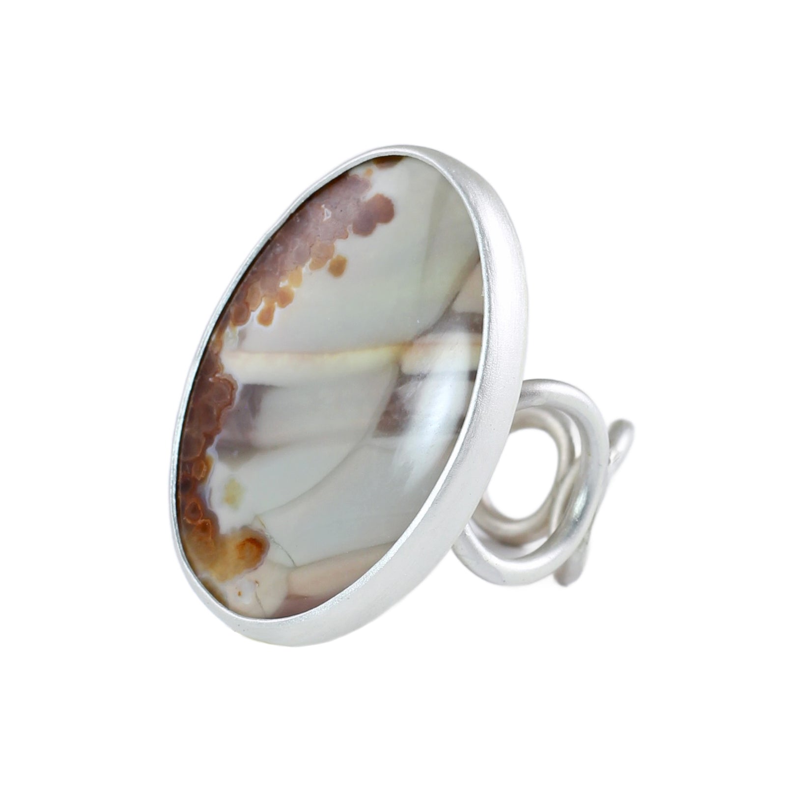 Willow Creek Jasper Ring with Organic Band