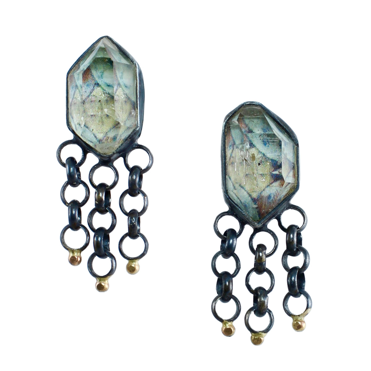Seraphim Fringe Game Earrings with 14k Gold