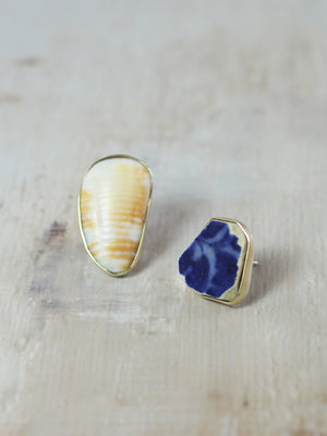 Echos of the Shore Earrings with 14k Gold