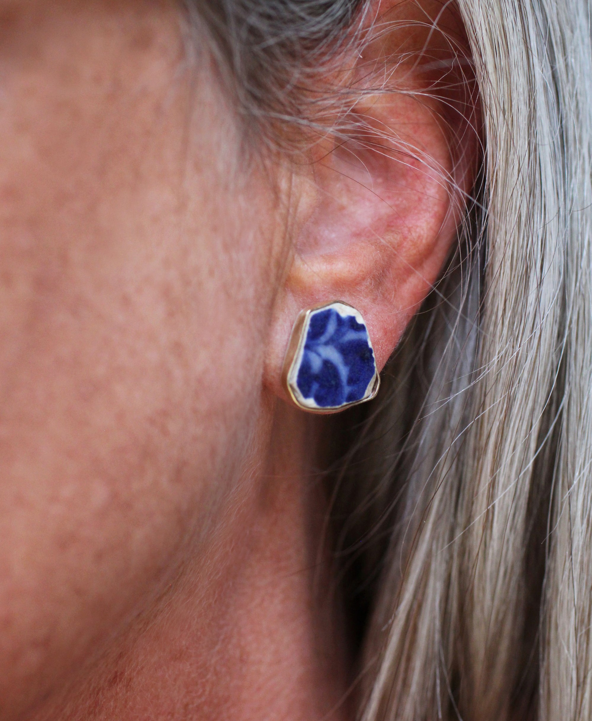 Echos of the Shore Earrings with 14k Gold