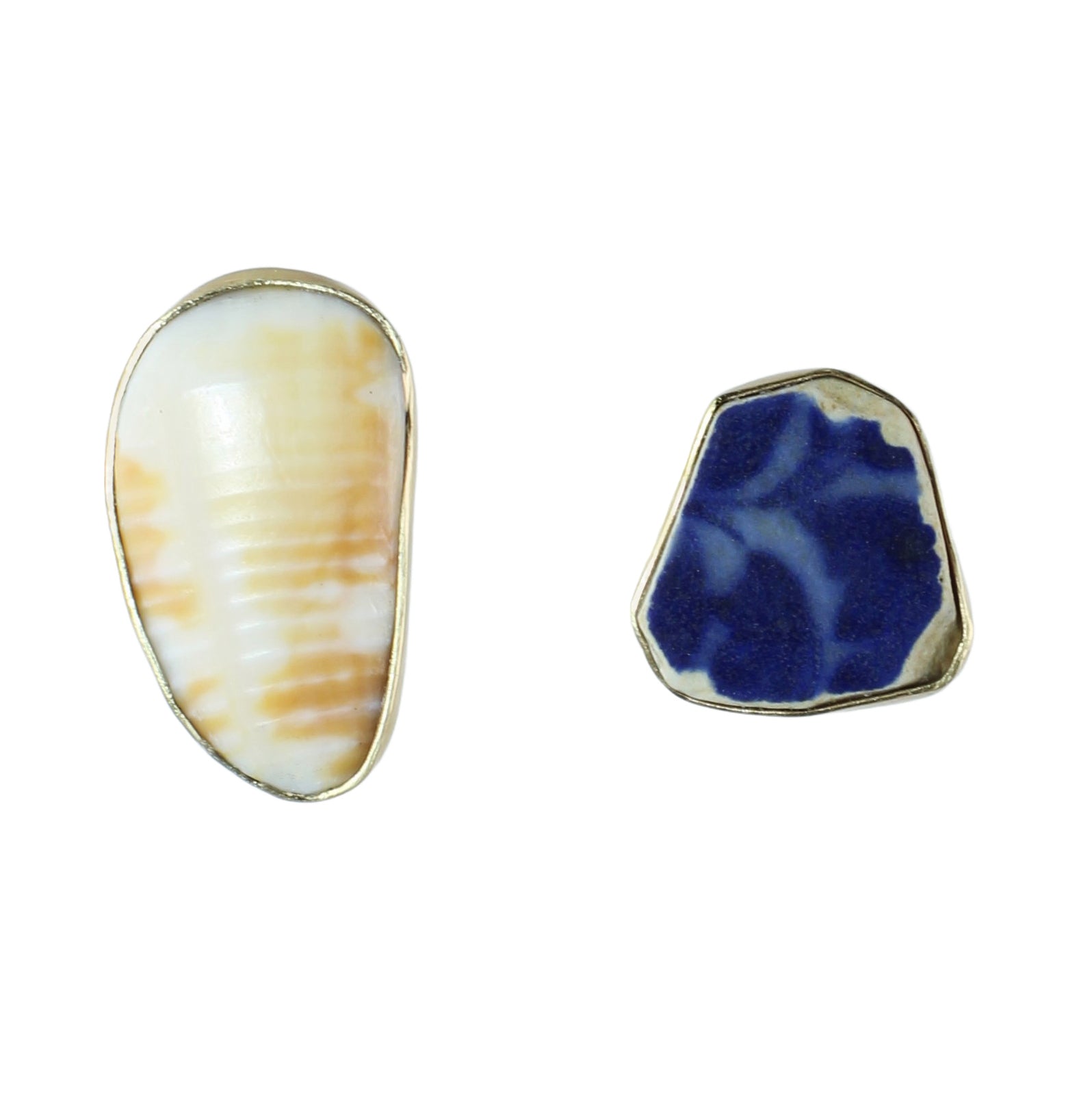 Echos of the Shore Earrings with 14k Gold