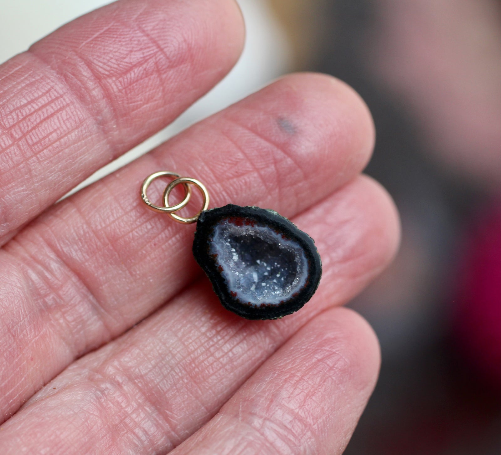 Small Tabasco Geode with 14k Gold