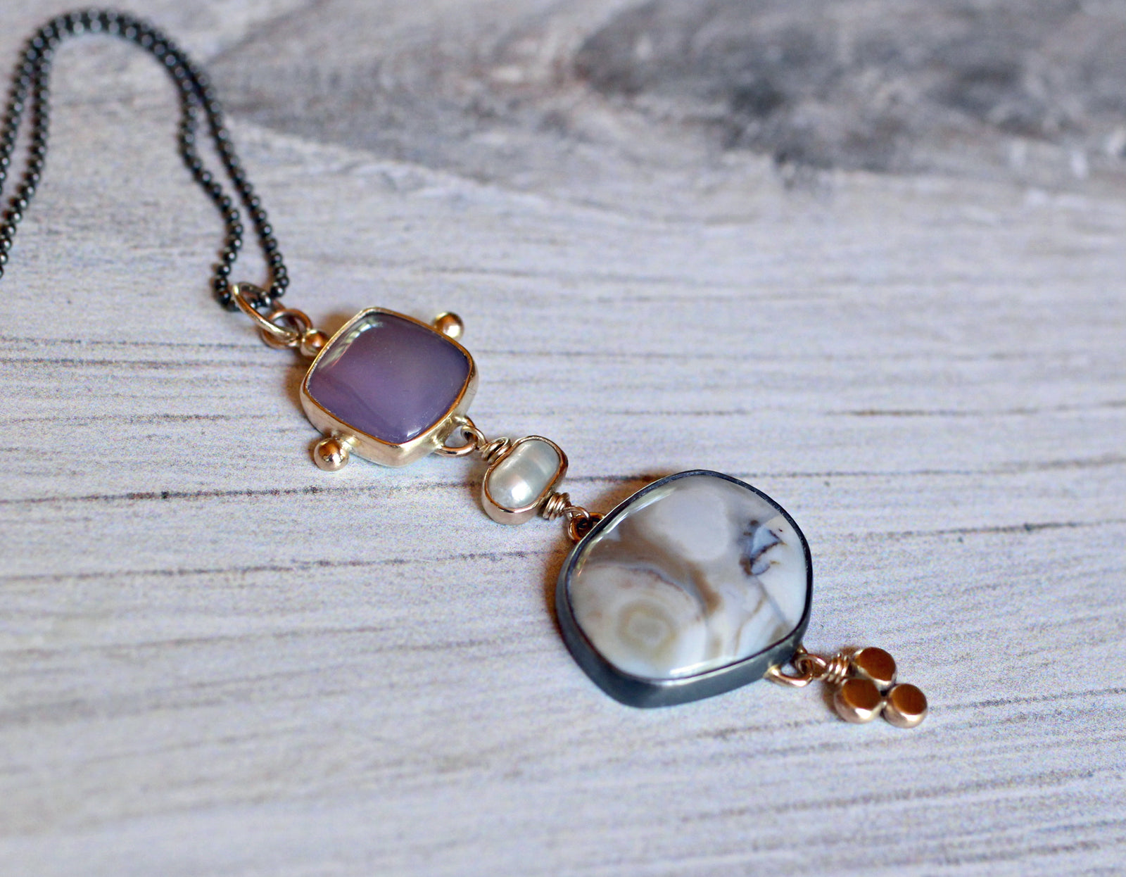 Harmony Held Necklace with 14k Gold