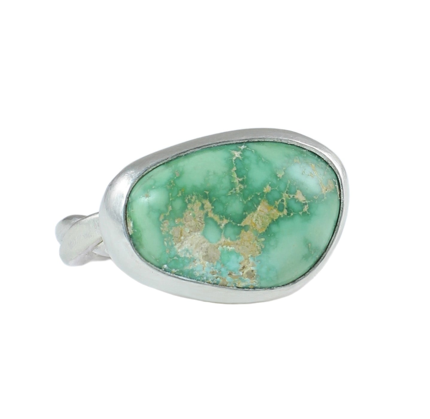 Variscite Ring with Twisted Band