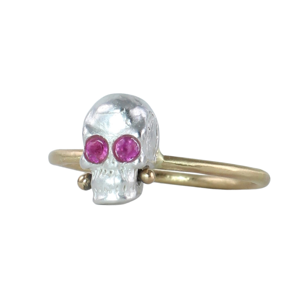 Pink Sapphire Calavera Ring - Limited Edition