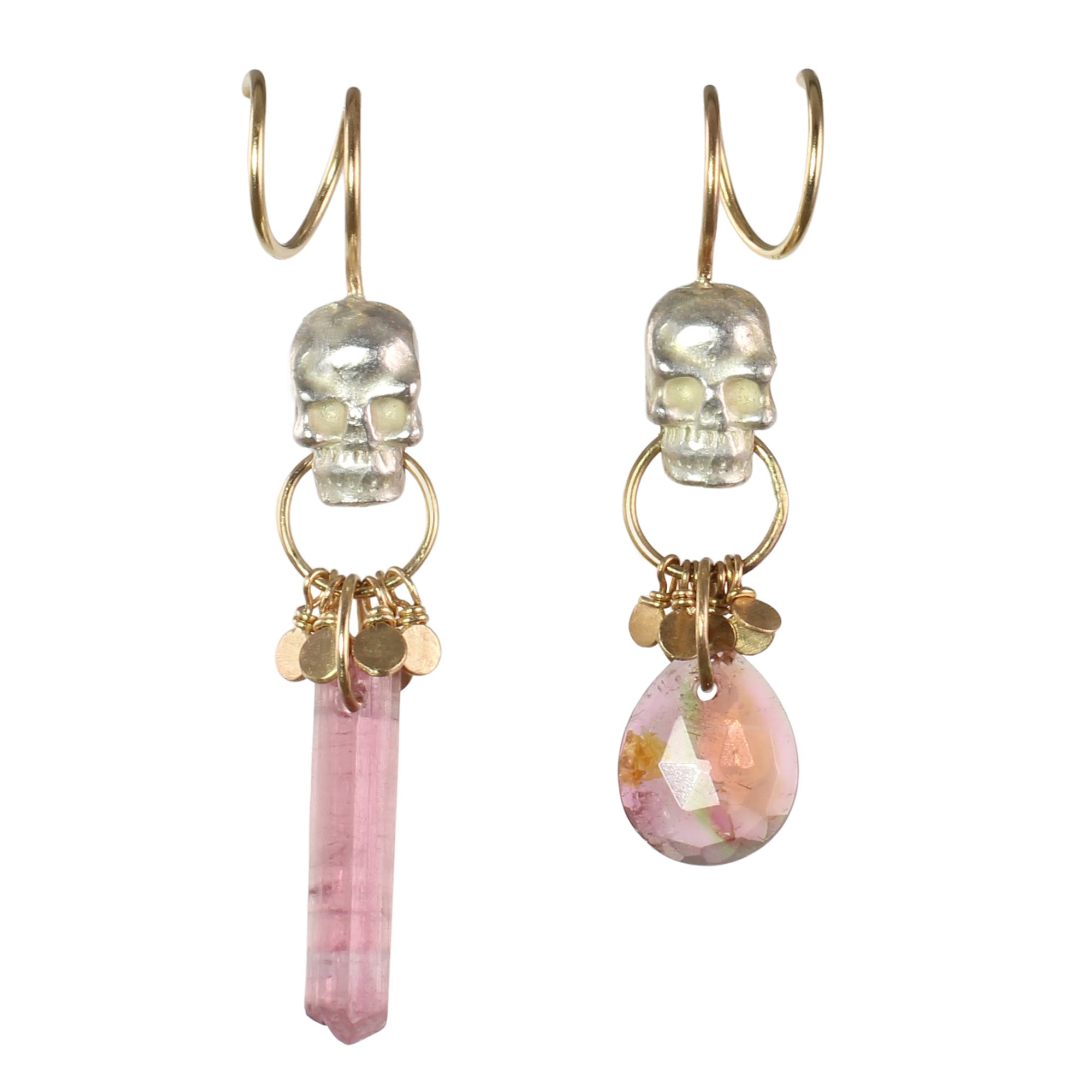 Twisted Good Juju Calavera Earring in 14k