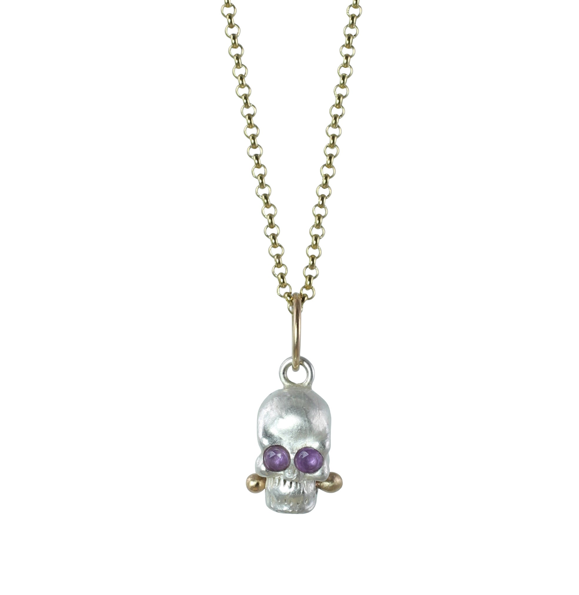 Calavera Charm - Choose Your Gemstone