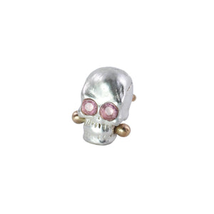 Single Calavera Stud Earring - Choose Your Gemstone