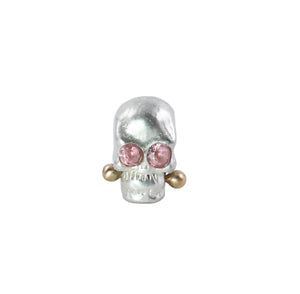 Single Calavera Stud Earring - Choose Your Gemstone